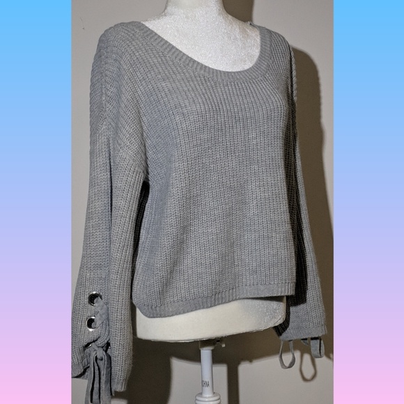 Love By Design Gray Boho Sweater Size XL - Picture 2 of 3